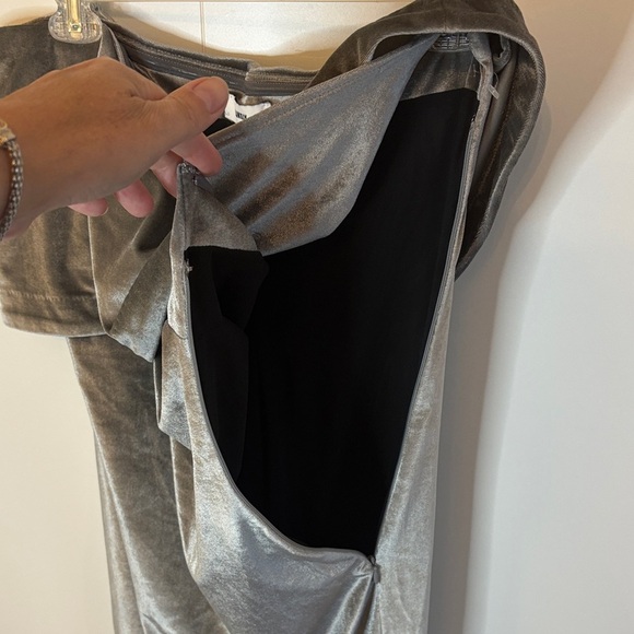 Likely Silver Strapless Velvet Dress - Picture 4 of 7